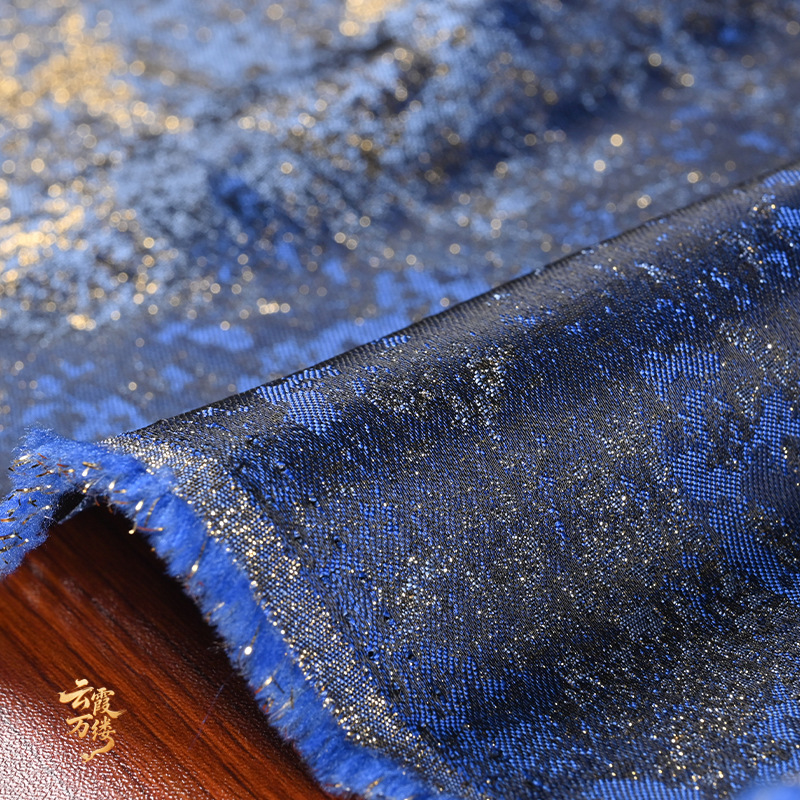 Ретро-синяя ткань с градиентны – обзор и цена Home Textiles & Decorations